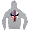 skull u.s.a. back Zipper Hoodie