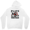 plays with trucks family matching Unisex Hoodie