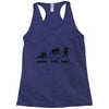 swim bike and run Racerback Tank