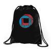 square in circle Drawstring Bags