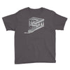 some game involving falling blocks in the style of m.c. escher Youth Tee