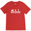be nice to fat people bear chase funny pub joke V-Neck Tee