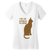 im an animal in bed Women's V-Neck T-Shirt