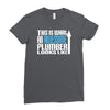 this is what an awesome plumber looks like Ladies Fitted T-Shirt