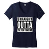 straight outta tilted towers Women's V-Neck T-Shirt