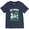 my husky is in charge! V-Neck Tee