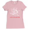 cycling rider gift bike tee life Ladies Fitted T-Shirt