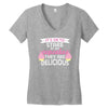 it' ok to stare at my cupcakes they are delicious Women's V-Neck T-Shirt