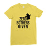 zero bothers given Ladies Fitted T-Shirt