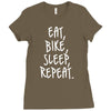 Eat Sleep Bike Repeat Ladies Fitted T-Shirt