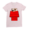 snoopy parody pug w Ladies Fitted T-Shirt