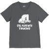 still plays with trucks V-Neck Tee