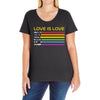lightsaber rainbow Ladies Curvy T-Shirt