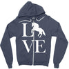 horse love Zipper Hoodie