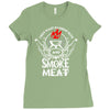 i just want to drink beer and smoke meat Ladies Fitted T-Shirt