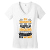 My Daughter Is Super Awesome Her Mother Women's V-Neck T-Shirt