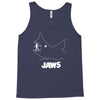 jaws chalk board movie licensed cotton blend adult Tank Top