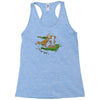 the tree, the raccoon Racerback Tank