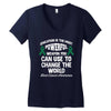 education is the most pwerful weapon you can use to change the world l Women's V-Neck T-Shirt