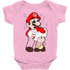mario licking toad Baby Onesie