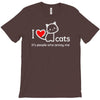 i love cats it's people who annoy me T-Shirt