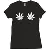 weed leaf Ladies Fitted T-Shirt