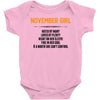 November Girl Hated By Many Baby Onesie