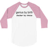 genius by birth slacker by choice t shirt large funny nerd tee slacker 3/4 Sleeve Shirt