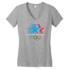 retro los angeles 1984 olympic games Women's V-Neck T-Shirt