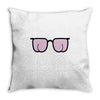 kacamata bujur Throw Pillow
