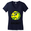 tennis ball racket Women's V-Neck T-Shirt