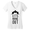 lets hang out Women's V-Neck T-Shirt