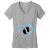 Baby Boy with Heart Any Name Customized Women's V-Neck T-Shirt