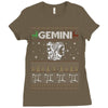 gemini christmas ugly sweater Ladies Fitted T-Shirt