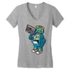 robot kicks Women's V-Neck T-Shirt