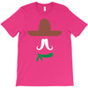 ladies sombrero  funny retro mexico mustache designer T-Shirt