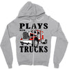 plays with trucks family matching Zipper Hoodie