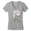 leaf cartoon Women's V-Neck T-Shirt