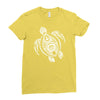 hawaiian turtle tribal art Ladies Fitted T-Shirt