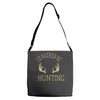 i'd rather be hunting deer antlers ammo hunt gear merica cool Adjustable Strap Totes
