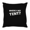 wheres my tent Throw Pillow