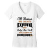 all women are created equal but only the best are born in november Women's V-Neck T-Shirt