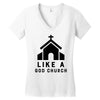 Like A God Church, Women's V-Neck T-Shirt