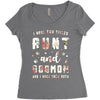 i have two titles aunt and dogmom and i rock them both with roses Women's Triblend Scoop T-shirt