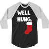 well hung endowed christmas stocking funny 3/4 Sleeve Shirt