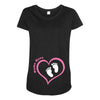 Baby Girl with Heart Any Name Customized Maternity Scoop Neck T-shirt