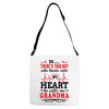 There's This Boy Who Stole My Heart He Calls Me Grandma Adjustable Strap Totes