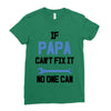if papa can't fix it no one can Ladies Fitted T-Shirt