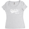 daddy since 2015   mens funny Women's Triblend Scoop T-shirt