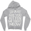 are you kitten me right meow Zipper Hoodie